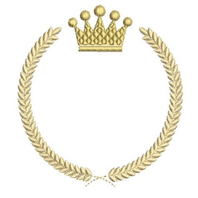 Matriz de matriz Matriz De Bordado Moldura Ramos Com Coroa 8