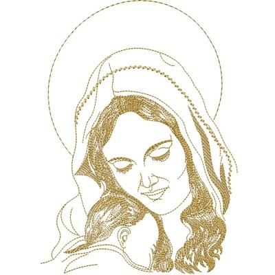 Matriz de matriz Matriz De Bordado Nossa Senhora Vazada