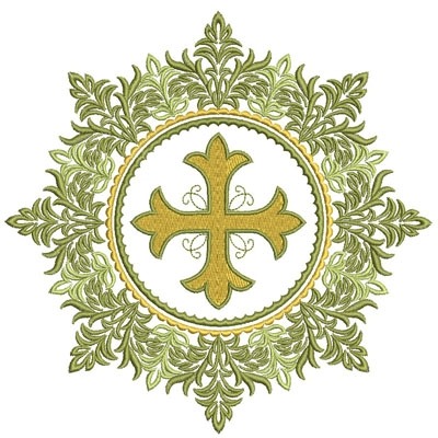 Matriz de matriz Matriz De Bordado Ramo Com Cruz De Malta