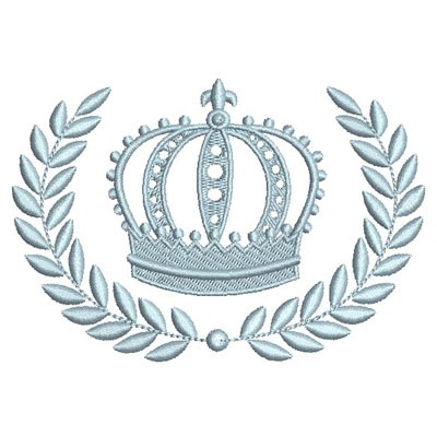 Matriz de matriz Matriz De Bordado Moldura Com Ramos &amp; Coroa  2