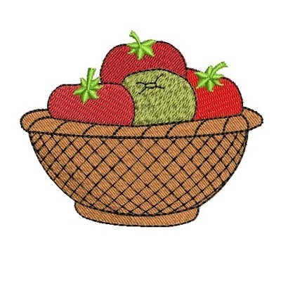 Matriz de matriz Matriz De Bordado Cesta De Tomates 8 Cm