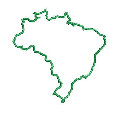 Matriz de matriz Matriz De Bordado Mapa Do Brasil Contornado 8 Cm