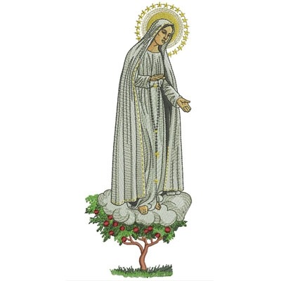 Matriz de matriz Matriz De Bordado Nossa Senhora De Fátima 25 Cm