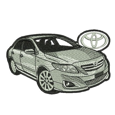 Matriz de matriz Matriz De Bordado Carro Antigo Contornado