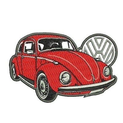 Matriz de matriz Matriz De Bordado Carro Antigo Vermelho Com Contorno