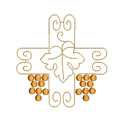 Matriz de matriz Matriz De Bordado Uvas &amp; Trigos 17