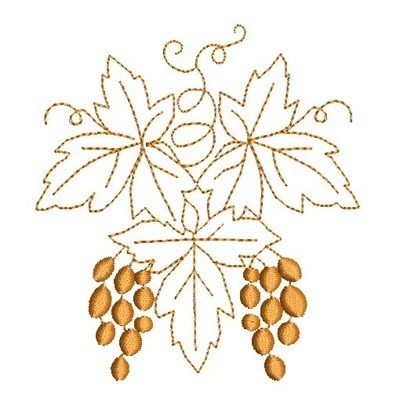 Matriz de matriz Matriz De Bordado Uvas &amp; Trigos Cruz 31