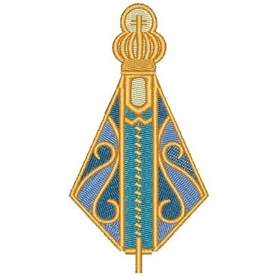 Matriz de matriz Matriz De Bordado N.s. Aparecida 10 Cm Preenchida