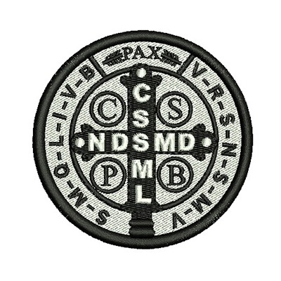 Matriz de matriz Matriz De Bordado Medalha De São Bento 1 Cor