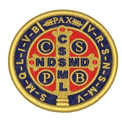 Matriz de matriz Matriz De Bordado Medalha De São Bento 9 Cm