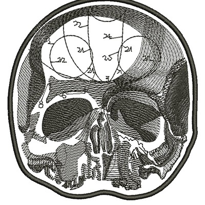 Matriz de matriz Matriz De Bordado Caveira