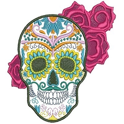 Matriz de matriz Matriz De Bordado Caveira Mexicana 11 Cm