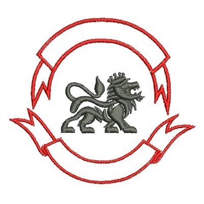 Matriz de matriz Matriz De Bordado Leão &amp; Flâmulas