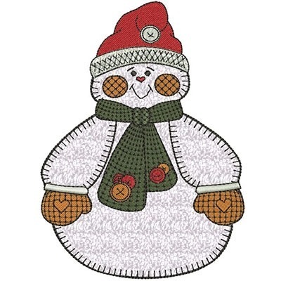 Matriz de matriz Matriz De Bordado Boneco De Neve Aplicado