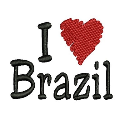 Matriz de matriz Matriz De Bordado I Love Brazil
