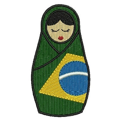 Matriz de matriz Matriz De Bordado Matrioska Brasil