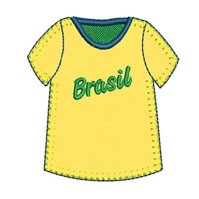 Matriz de matriz Matriz De Bordado Camiseta Brasil Aplicada