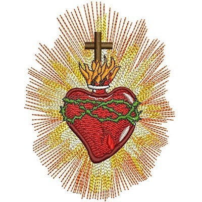 Matriz de matriz Matriz De Bordado Sagrado Coração De Jesus 12 Cm