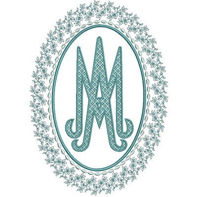 Matriz de matriz Matriz De Bordado Medalha Mariana 6