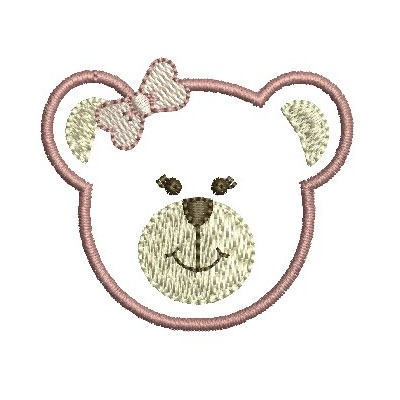 Matriz de matriz Matriz De Bordado Carinha Ursa 5 Cm