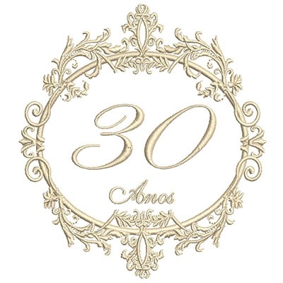 Matriz de matriz Matriz De Bordado Moldura Provençal Bodas 30 Anos
