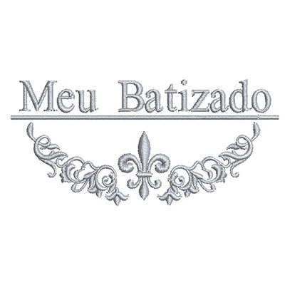 Matriz de matriz Matriz De Bordado Meu Batizado 9,5 Cm