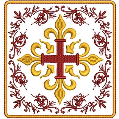 Matriz de matriz Matriz De Bordado Conjunto De  Alfaias Cruz  60