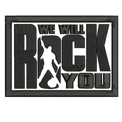 Matriz de matriz Matriz De Bordado We Will Rock You