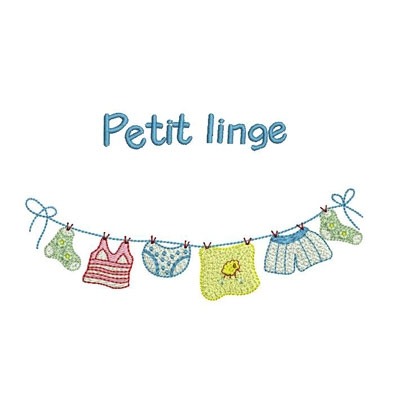 Matriz de matriz Matriz De Bordado Varal Petit Linge