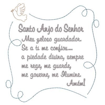 Matriz de matriz Matriz De Bordado Oração Santo Anjo