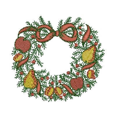 Matriz de matriz Matriz De Bordado Guirlanda De Frutas