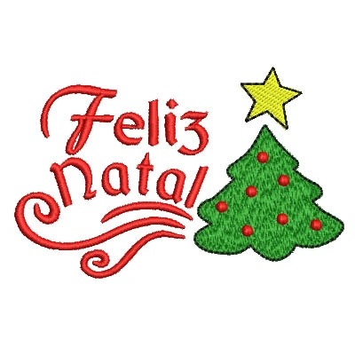 Matriz de matriz Matriz De Bordado Feliz Natal Com Arvore