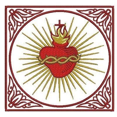 Matriz de matriz Matriz De Bordado Conjunto De Alfaias Sagrado Coração 115