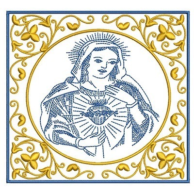 Matriz de matriz Matriz De Bordado Conjunto De Alfaias Maria Imaculada 116