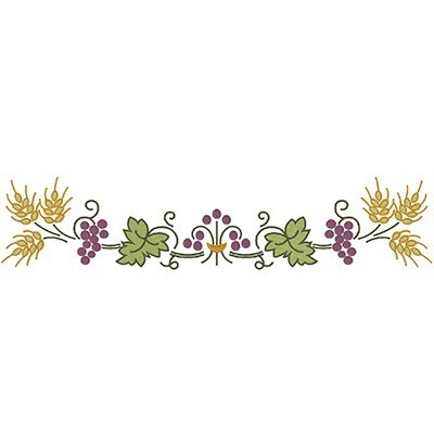 Matriz de matriz Matriz De Bordado Trigos E Uvas De 84 Cm