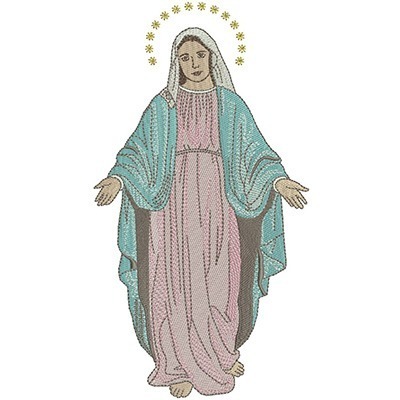Matriz de matriz Matriz De Bordado Nossa Senhora De Medjugorje 1