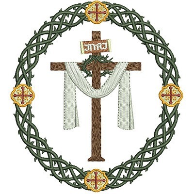Matriz de matriz Matriz De Bordado Cruz De Penitência Na Moldura 13 Cm