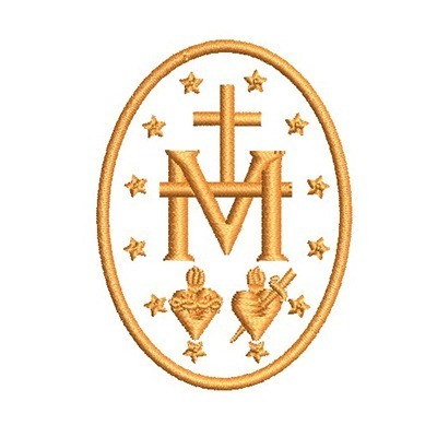 Matriz de matriz Matriz De Bordado Medalha Ns Das Graças 7 Cm