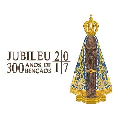 Matriz de matriz Matriz De Bordado Aparecida Jubileu 300 Anos 30 Cm