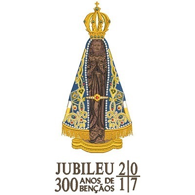 Matriz de matriz Matriz De Bordado Nossa Senhora Aparecida Jubileu 35 Cm