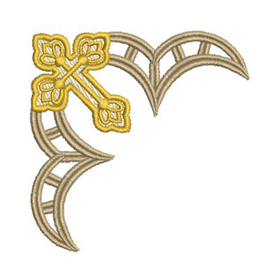 Matriz de matriz Matriz De Bordado Canto Rechilieu Cruz 8 Cm