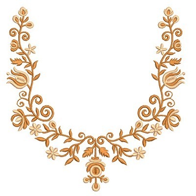 Matriz de matriz Matriz De Bordado Moldura Floral Dourada