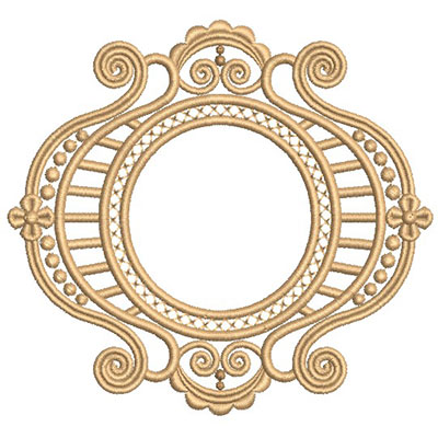 Matriz de matriz Matriz De Bordado Moldura Com Medalha