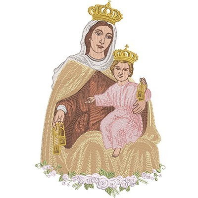 Matriz de matriz Matriz De Bordado Nossa Senhora Do Carmo 25 Cm
