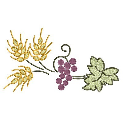 Matriz de matriz Matriz De Bordado Uvas Com Trigos 2