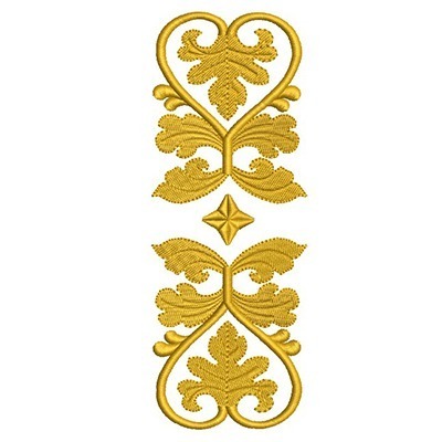 Matriz de matriz Matriz De Bordado Folhagem Dourada 4
