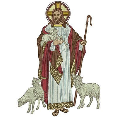 Matriz de matriz Matriz De Bordado Jesus Bom Pastor 30 Cm