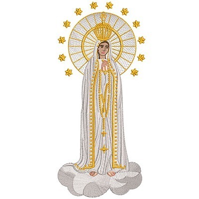 Matriz de matriz Matriz De Bordado Nossa Senhora De Fátima 25 Cm 3