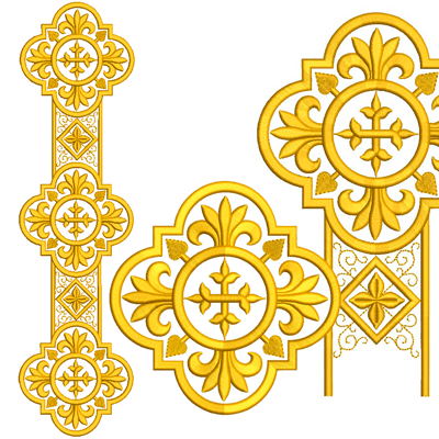 Matriz de matriz Matriz De Bordado Conjunto Rosácea 1