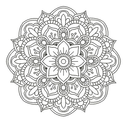 Matriz de matriz Matriz De Bordado Mandala 6